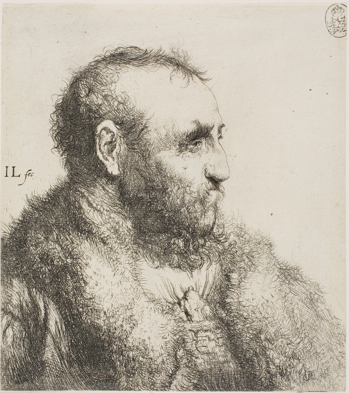 Yaşlı Bir Adamın Büstü by Jan Lievens