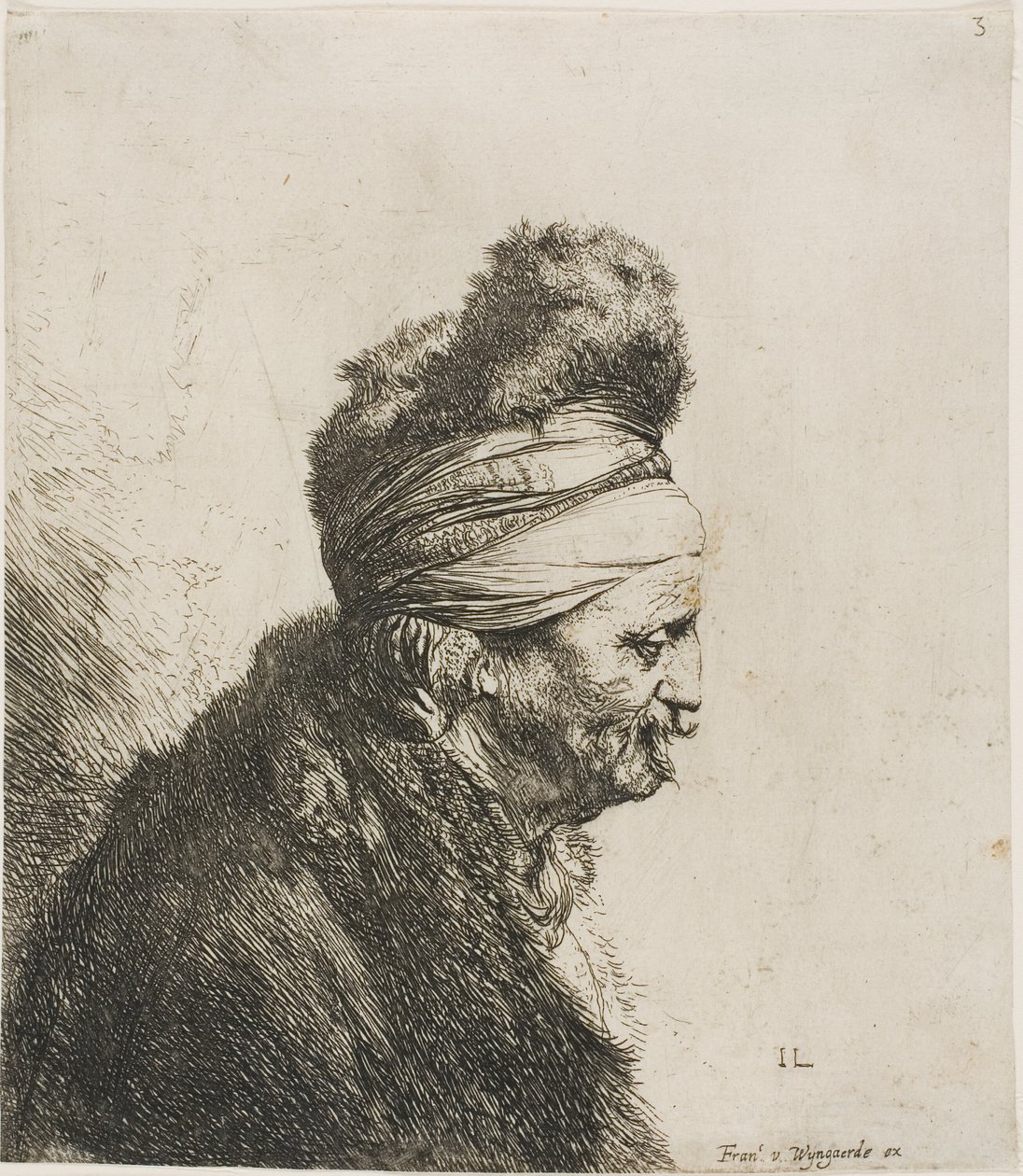 Sağa Bakan Doğulu Bir Adamın Büstü by Jan Lievens