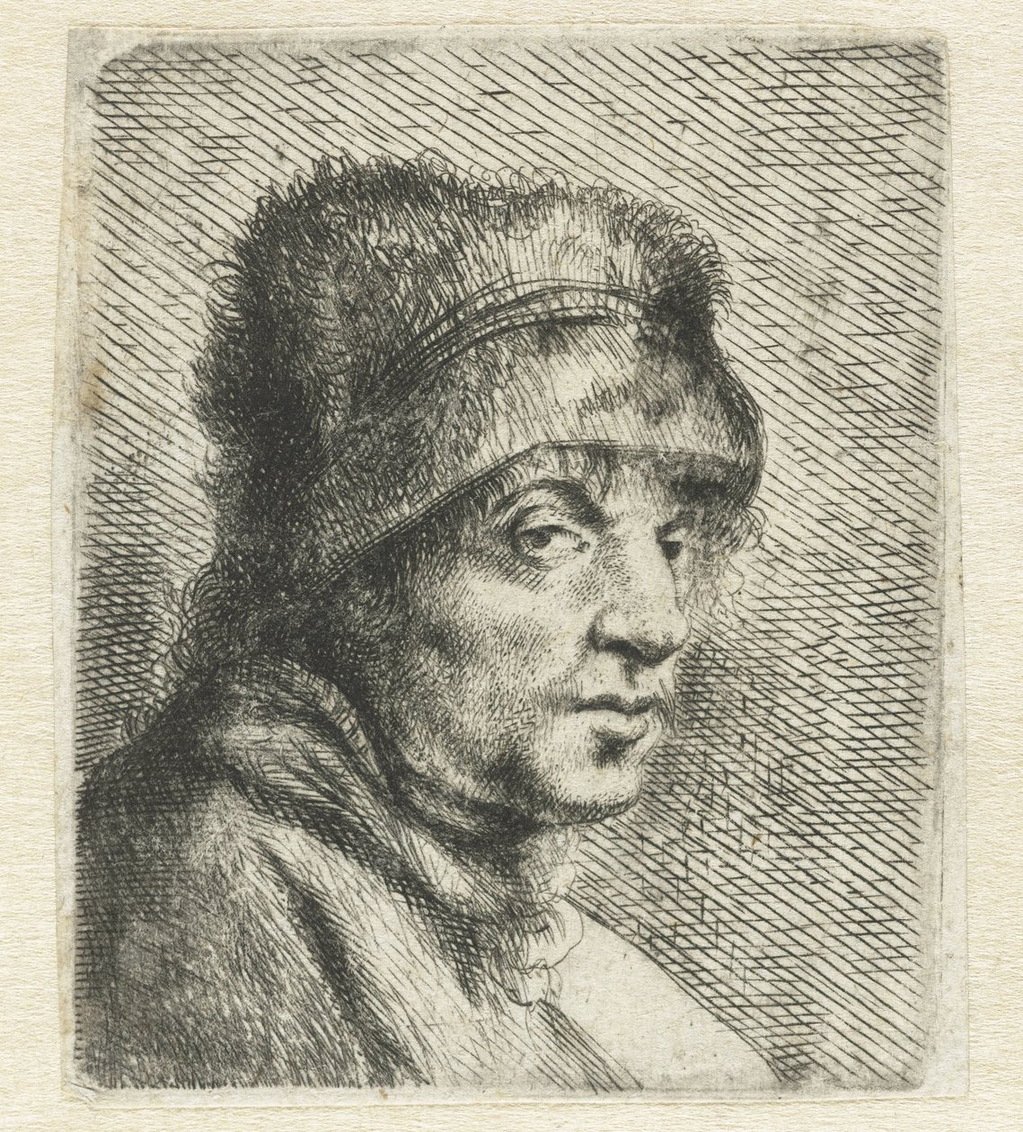 Şapkalı bir adamın başı Variae Effigies a Joanne Livio (dizi adı) by Jan Lievens