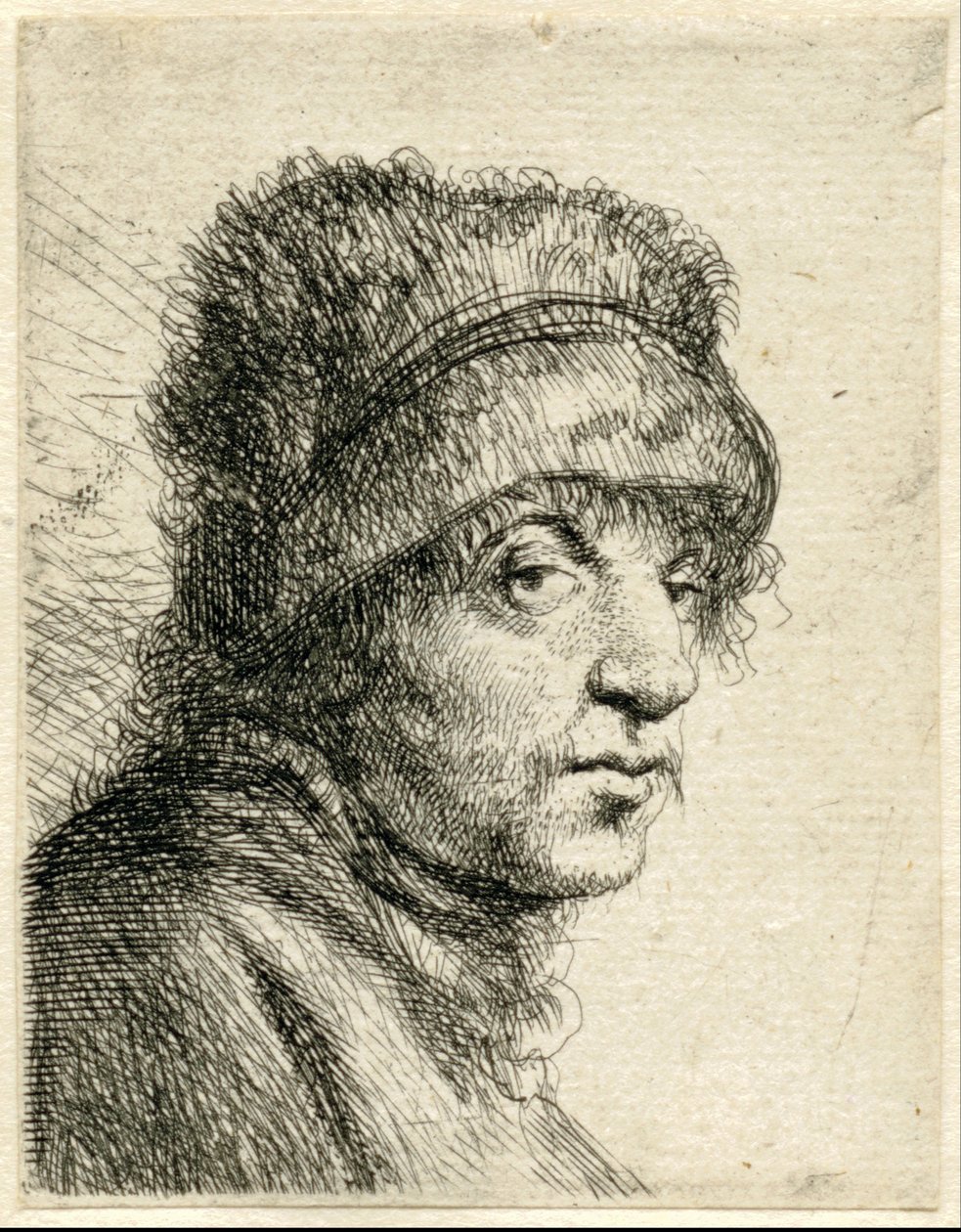 Şapkalı bir adamın başı Variae Effigies a Joanne Livio (dizi adı) by Jan Lievens