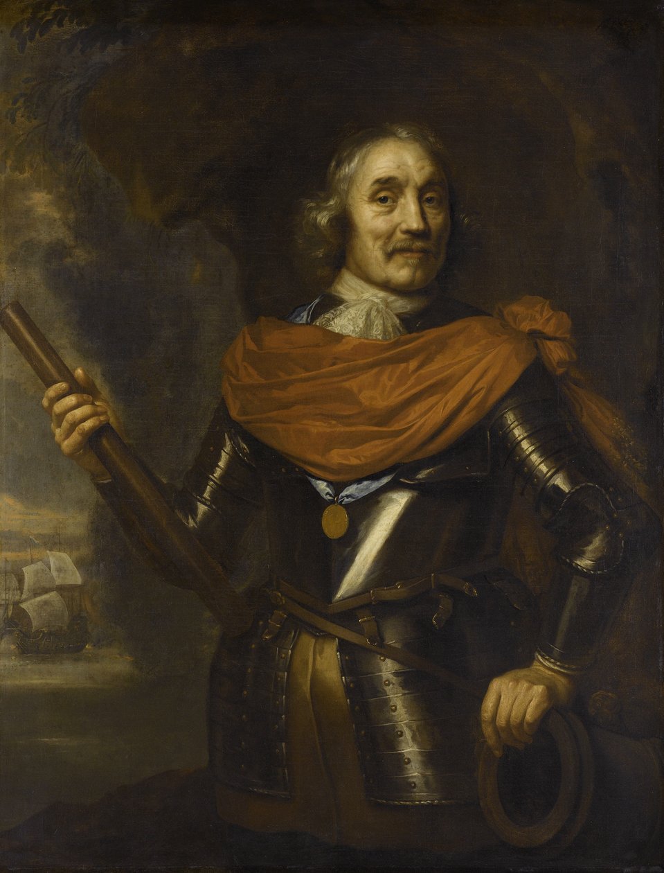 Maarten Harpertszoon Tromp 1597-1653, Hollandalı Amiral, 1653 by Jan Lievens