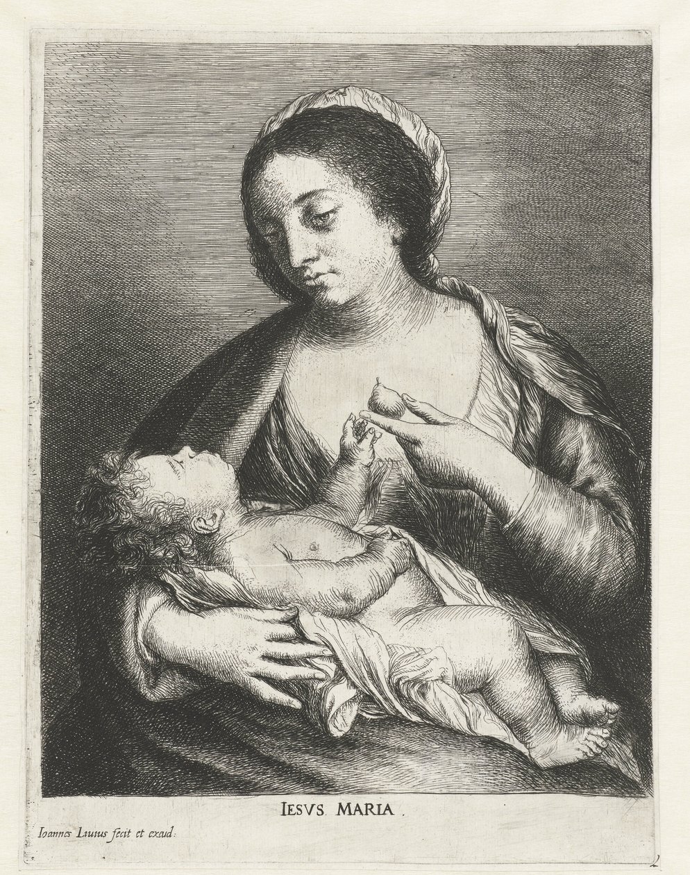 Çocuklu Meryem ve Armut Iesvs Maria (nesne üzerindeki başlık) by Jan Lievens