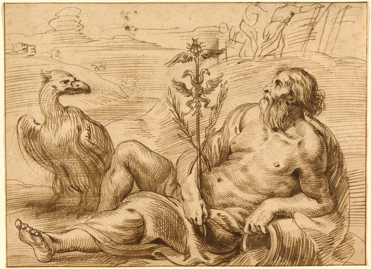 Kartallı Nehir Tanrısı by Jan Lievens