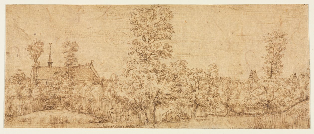Bir Köyün önündeki ağaçlar, 17. yüzyılın üçüncü çeyreği. by Jan Lievens