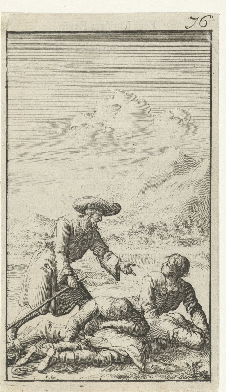 Christian, Basit, Tembel ve Cesur bir uykuyu bulur by Jan Luyken