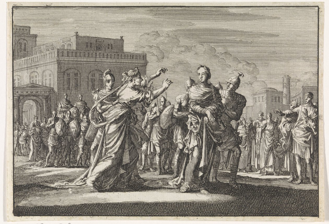 Marianne öldürülmek üzere götürülür. by Jan Luyken