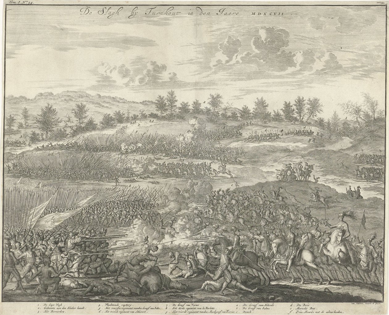 Turnhout Savaşı, 1597 De Slagh by Turnhout in den Jaere MDXCVII (nesne üzerindeki başlık) by Jan Luyken