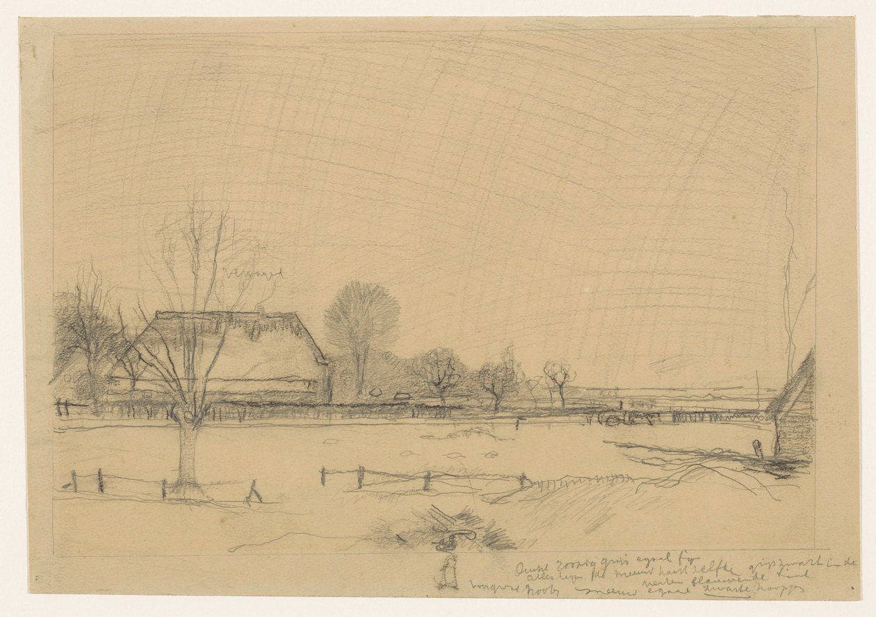 Eerbeek'te kış manzarası by Jan Mankes