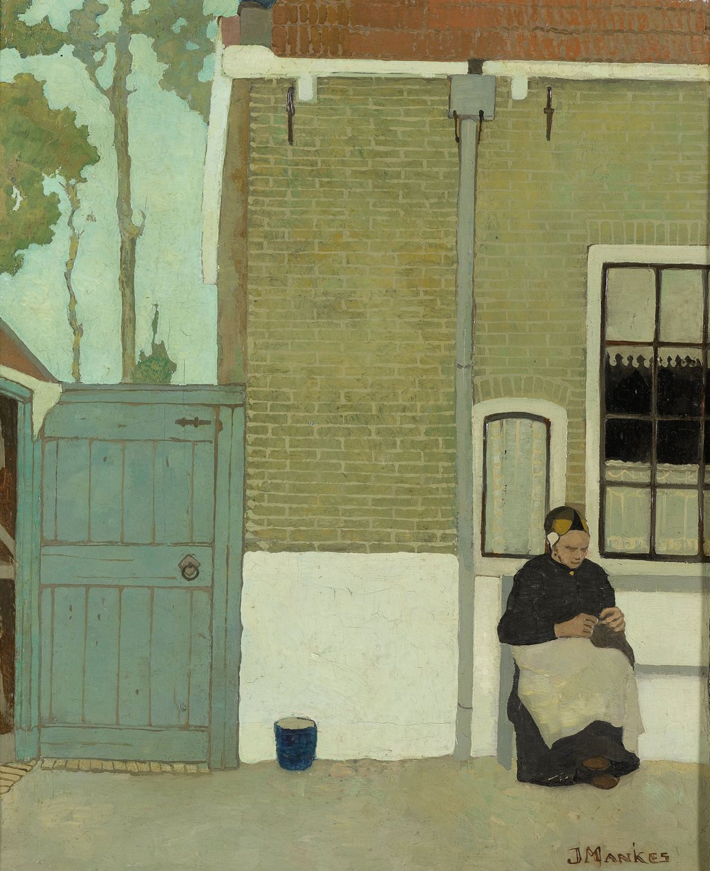 Kadın evinin önünde by Jan Mankes