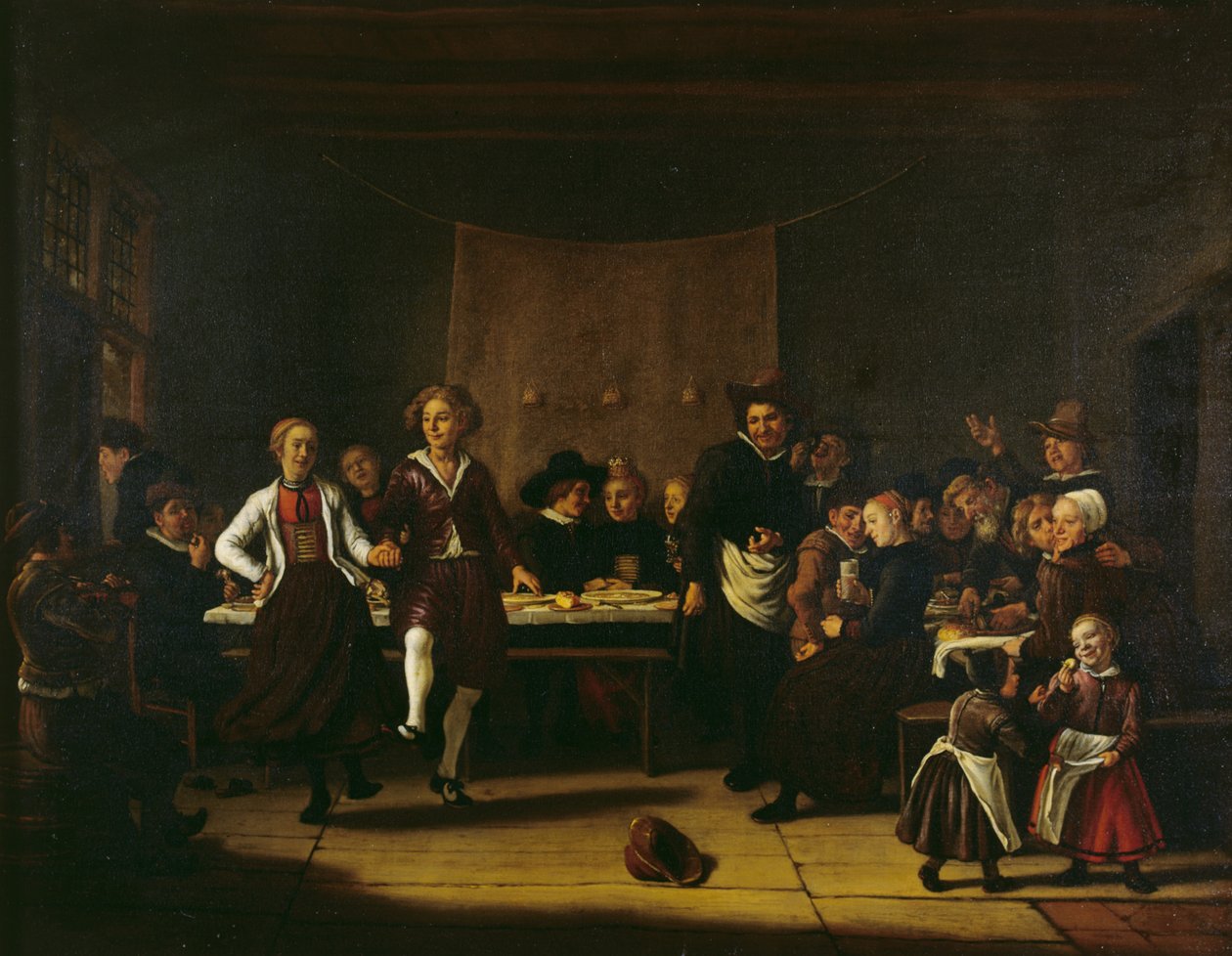 Çiftçinin Düğünü (tuval üzerine yağlıboya) by Jan Massys or Metsys