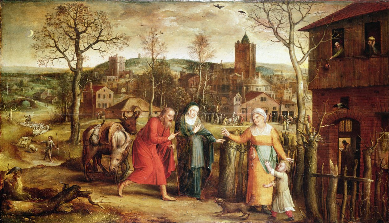 Kutsal Aile Handan Döndü, 16. yüzyıl by Jan Massys or Metsys