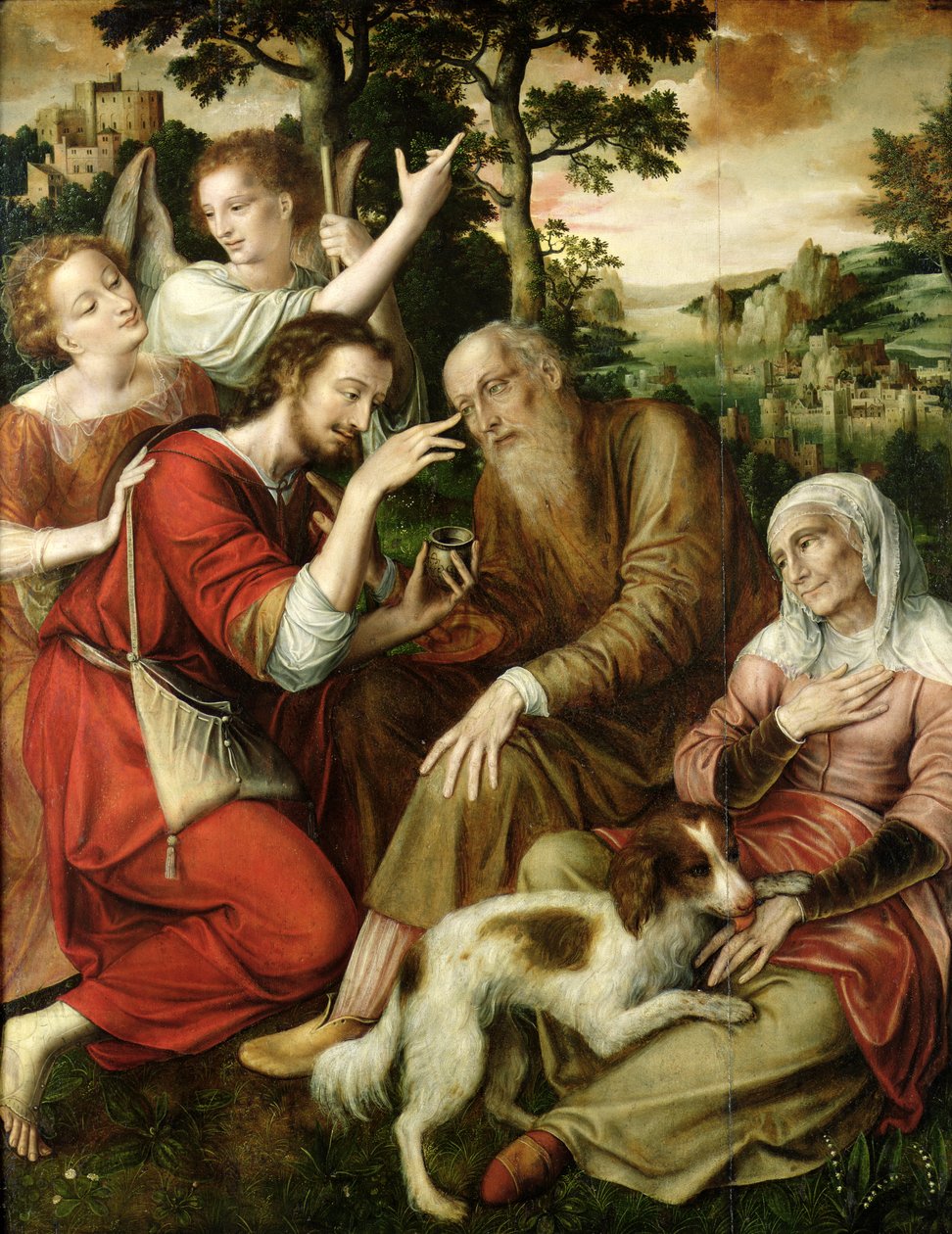 Tobias Babasının Körlüğünü İyileştiriyor, 1563 by Jan Massys or Metsys