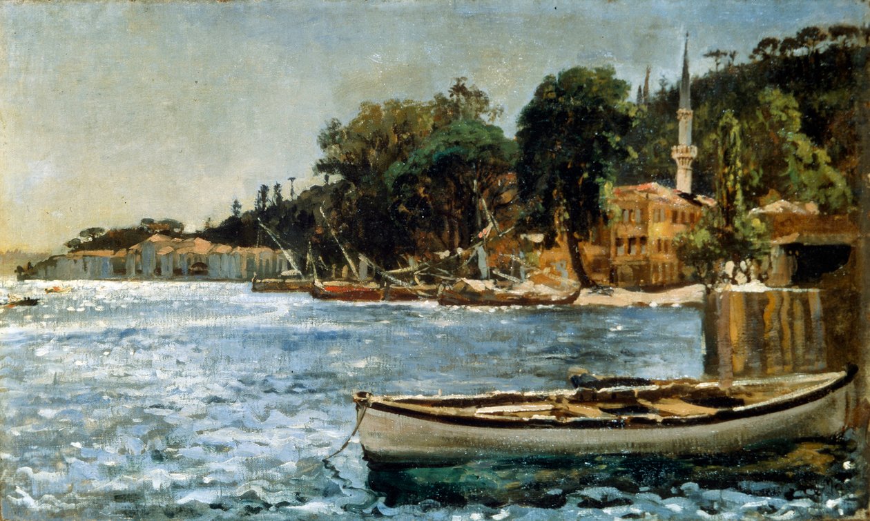 Konstantinopolis yakınlarındaki Bebek manzarası, 1872. by Jan Alojzy Matejko