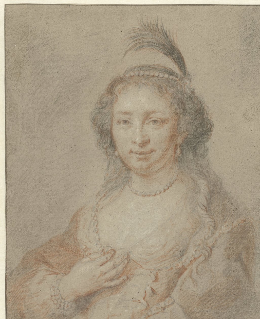 Philips van Dorp'un karısı Sara van Baerle'nin portresi by Jan Maurits Quinkhard