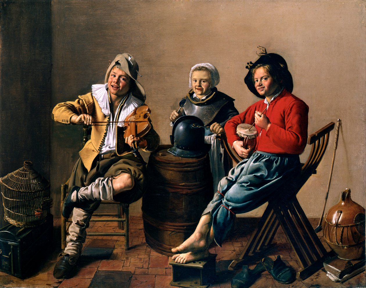 Jan Molenaer tarafından Müzik Yapan İki Erkek ve Bir Kız by Jan Miense Molenaer