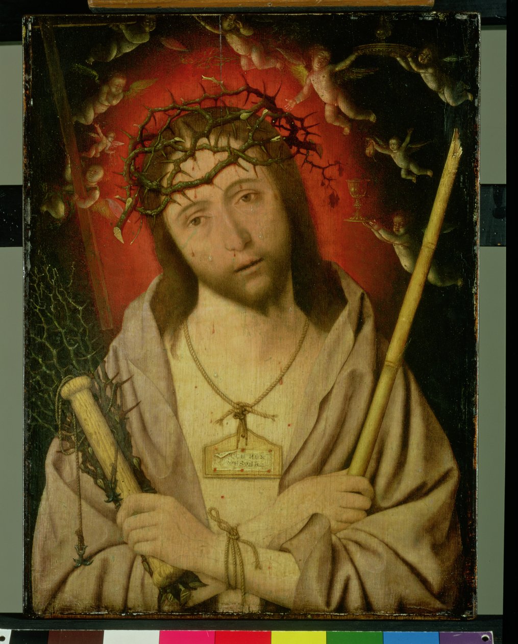 Hüzünlerin Adamı Olarak İsa (panelde öfke) by Jan Mostaert
