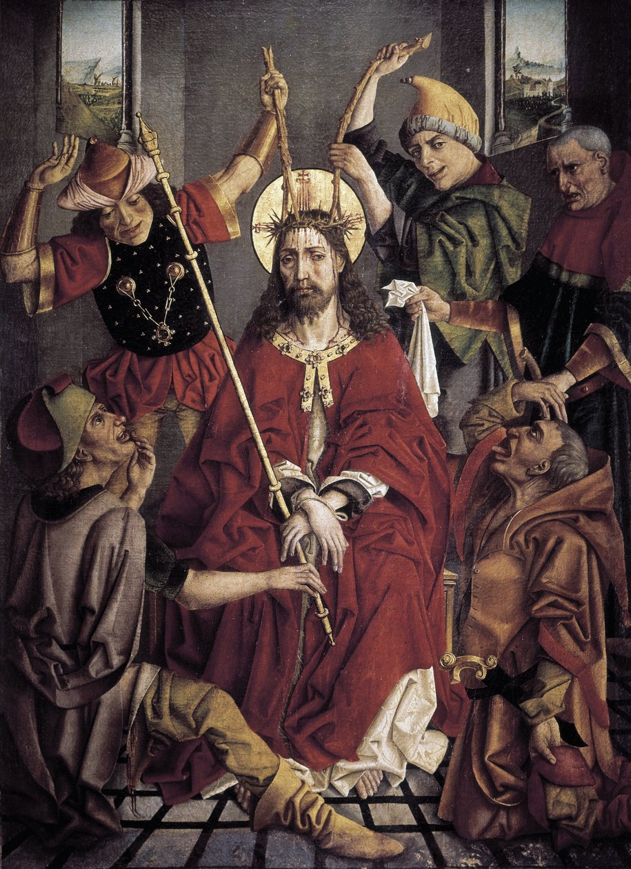Ecce Homo. 1. yarı 16. yüzyıl (ahşap üzerine yağlı boya) by Jan Mostaert