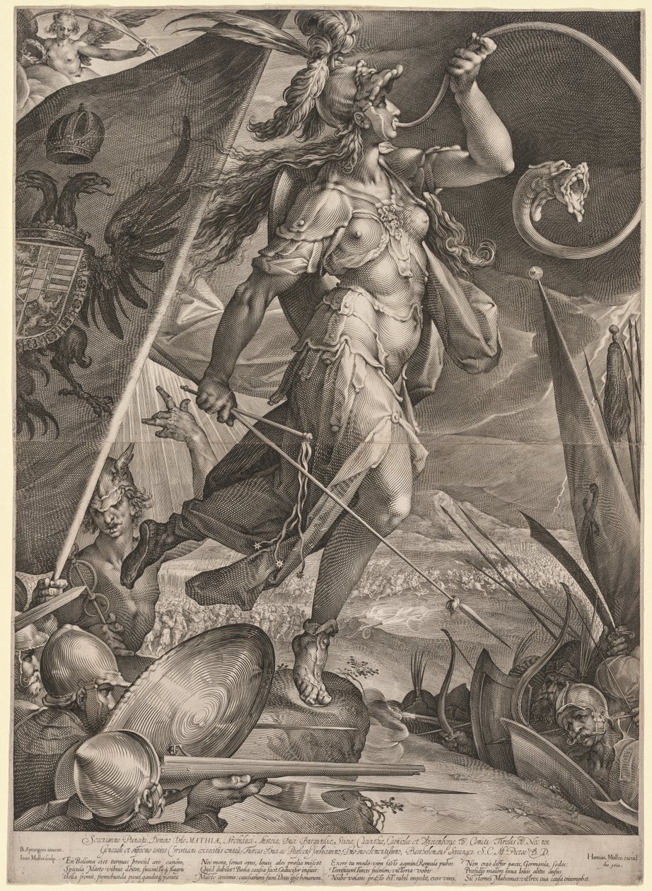 Bellona, İmparatorun Türklere Karşı Ordularını Yönetiyor, 1600. by Jan Muller