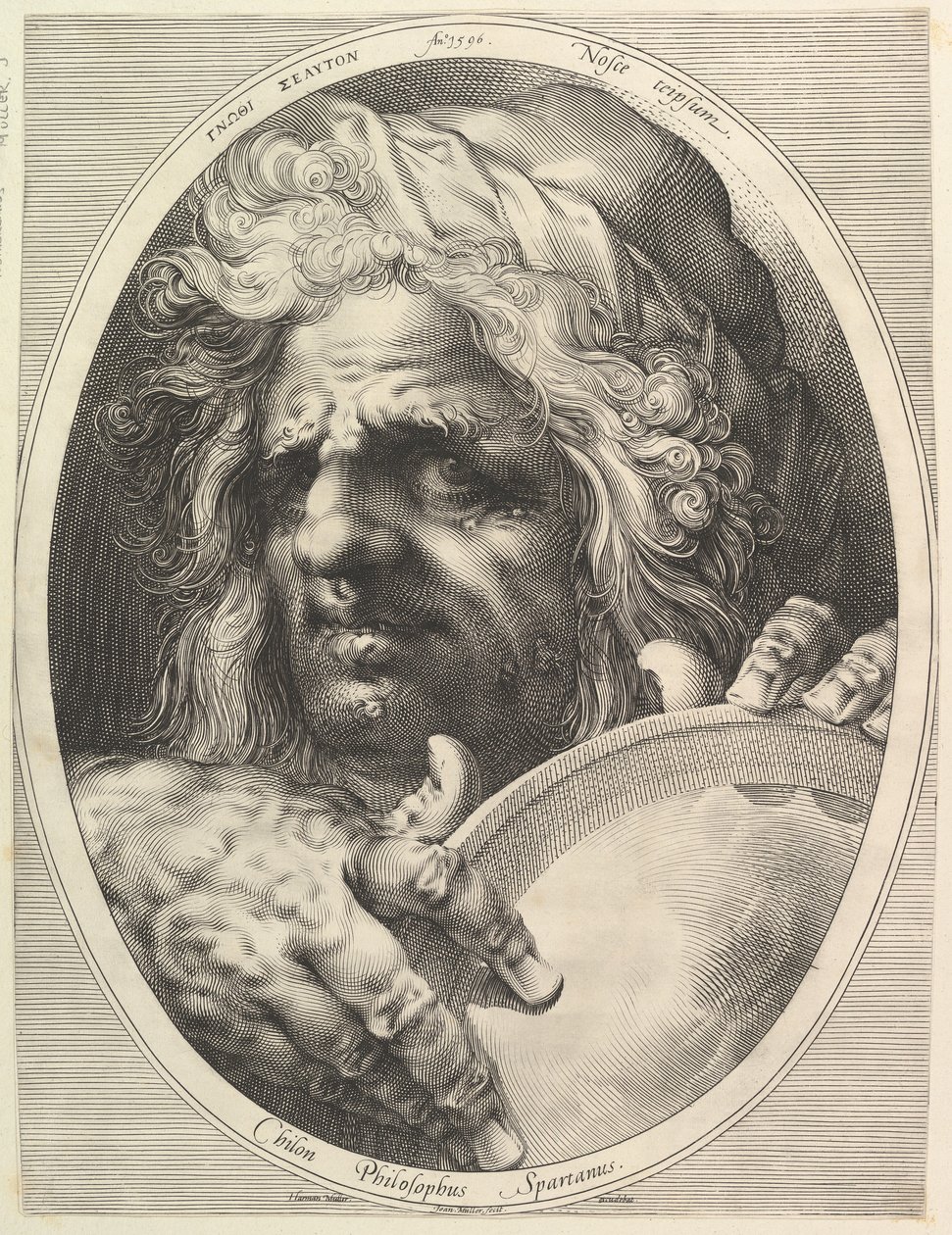 Chilon, Sparta Kanun koyucusu ve filozofu, yak. 1615. by Jan Muller