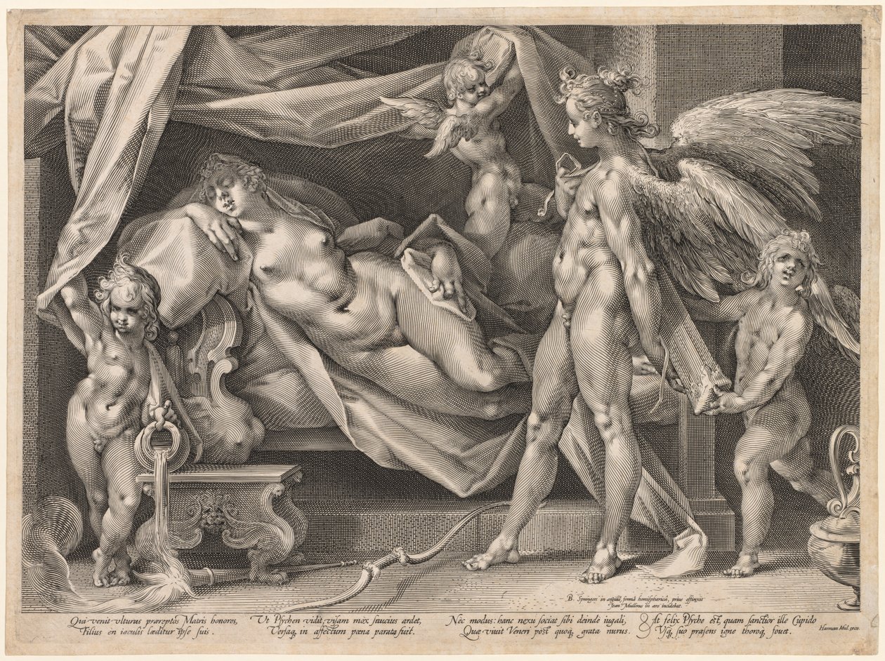 Aşk Tanrısı ve Ruh, c. 1600. by Jan Muller