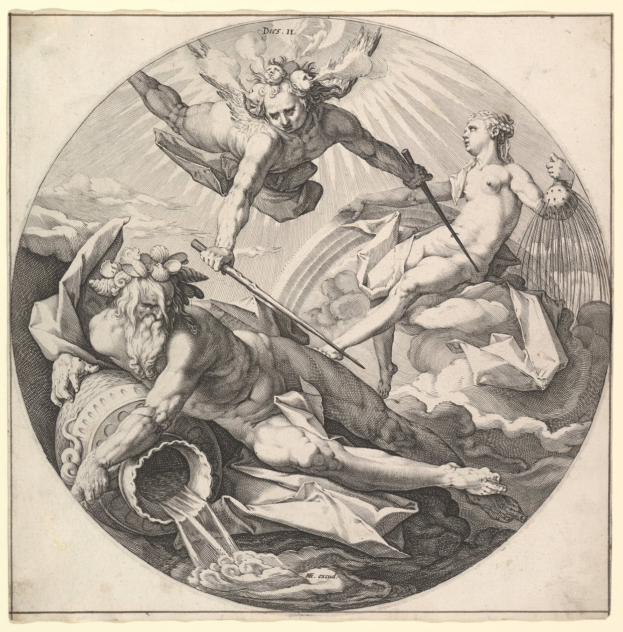 The Creation of the World serisinden İkinci Gün Ölür II, ca. 1594. by Jan Muller