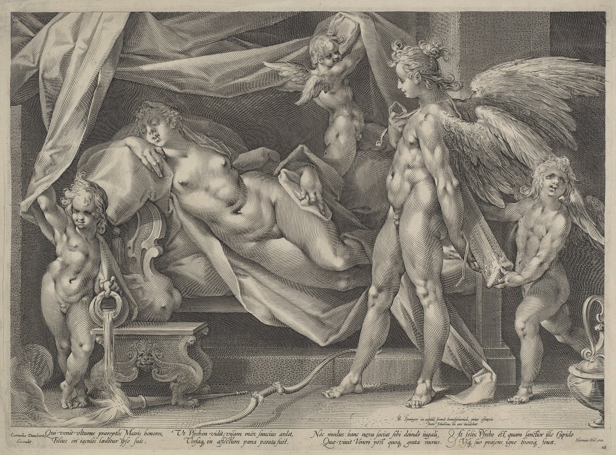Aşk Tanrısı ve Ruh by Jan Muller, after Bartholomaeus Spranger