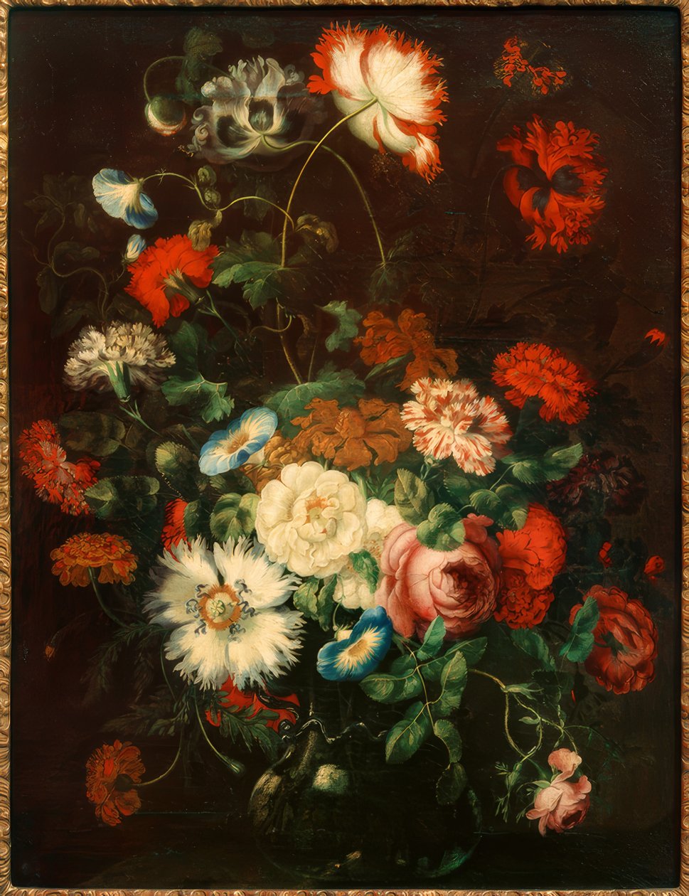 Cam vazoda çiçek natürmort by Jan Peeter Brueghel