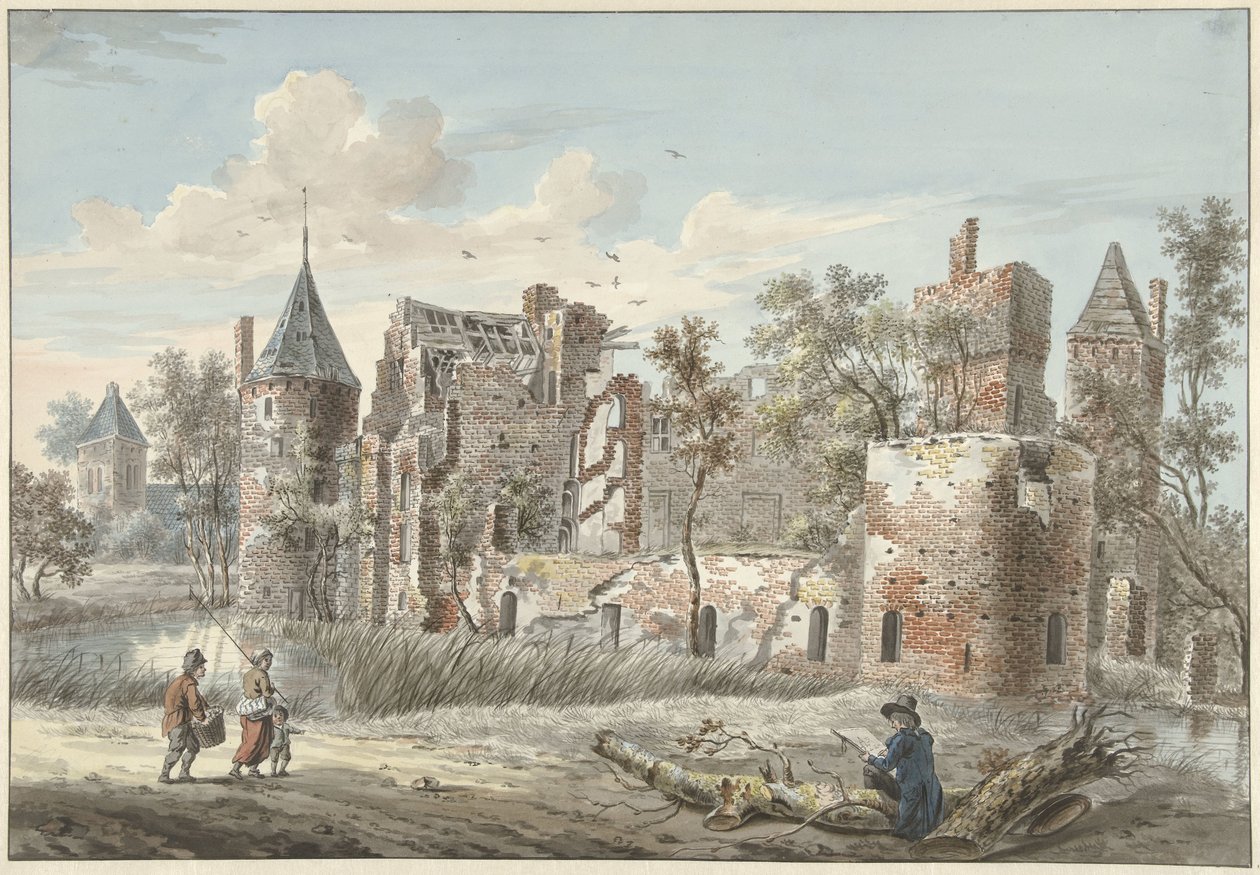 Maarssen yakınlarındaki Huis ter Haar'ın harabesi by Jan Philip Reuthel jr.