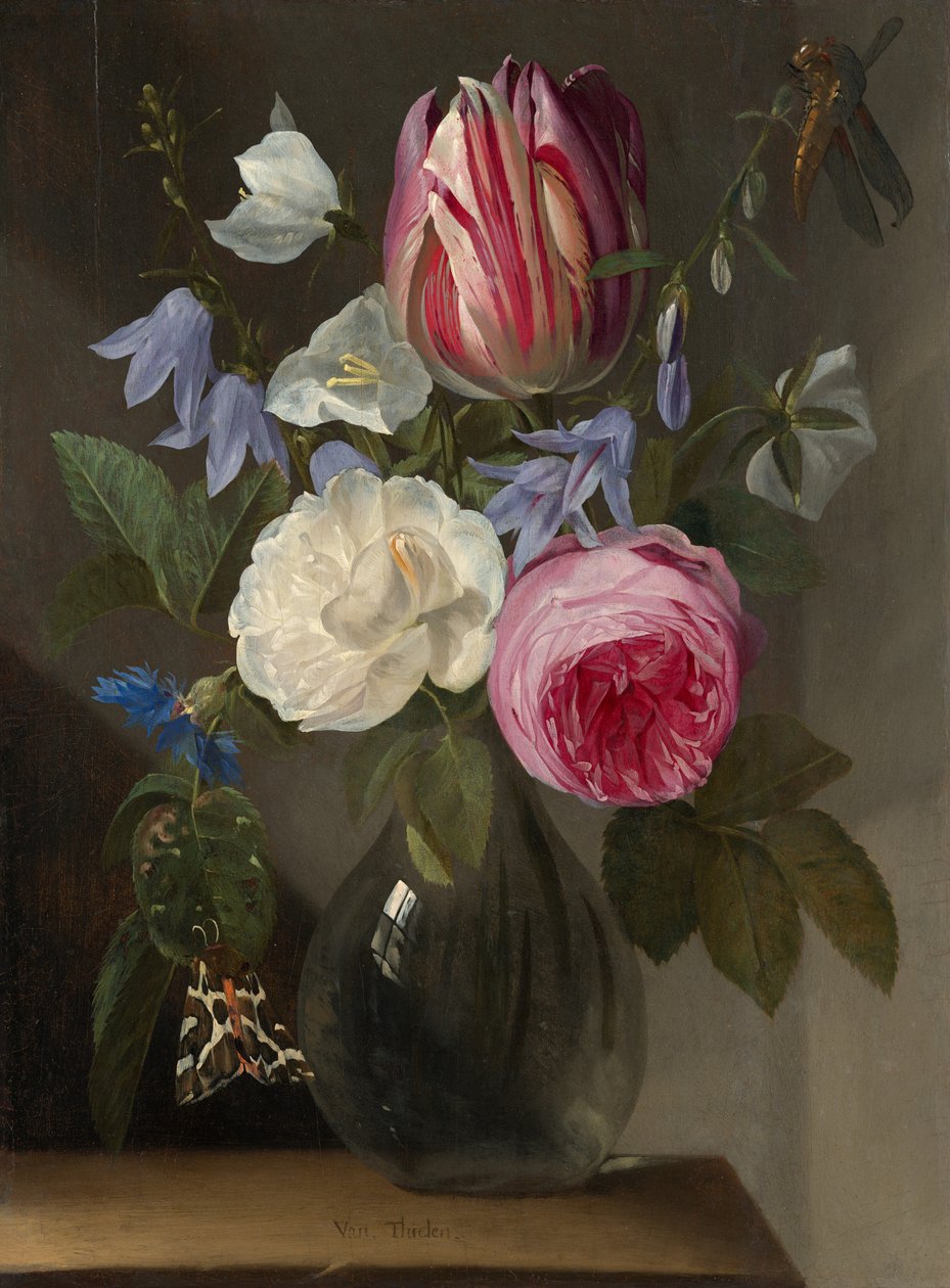 Cam Vazoda Gül ve Lale by Jan Philips van Thielen