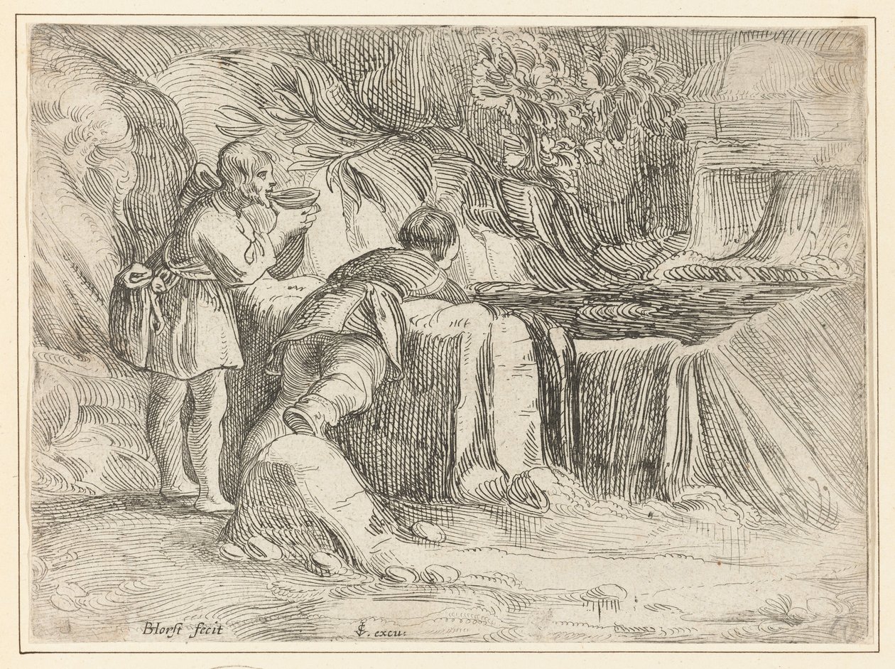 Bir kuyuda iki adam by Jan Philipsz. van Bouckhorst