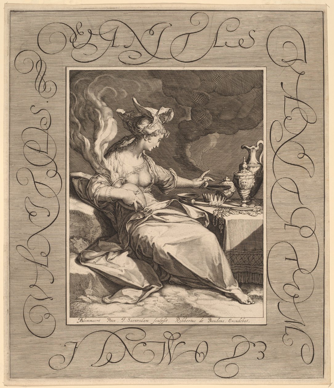 Kibir kibir, her şey kibir by Jan Pietersz Saenredam, after Abraham Bloemaert