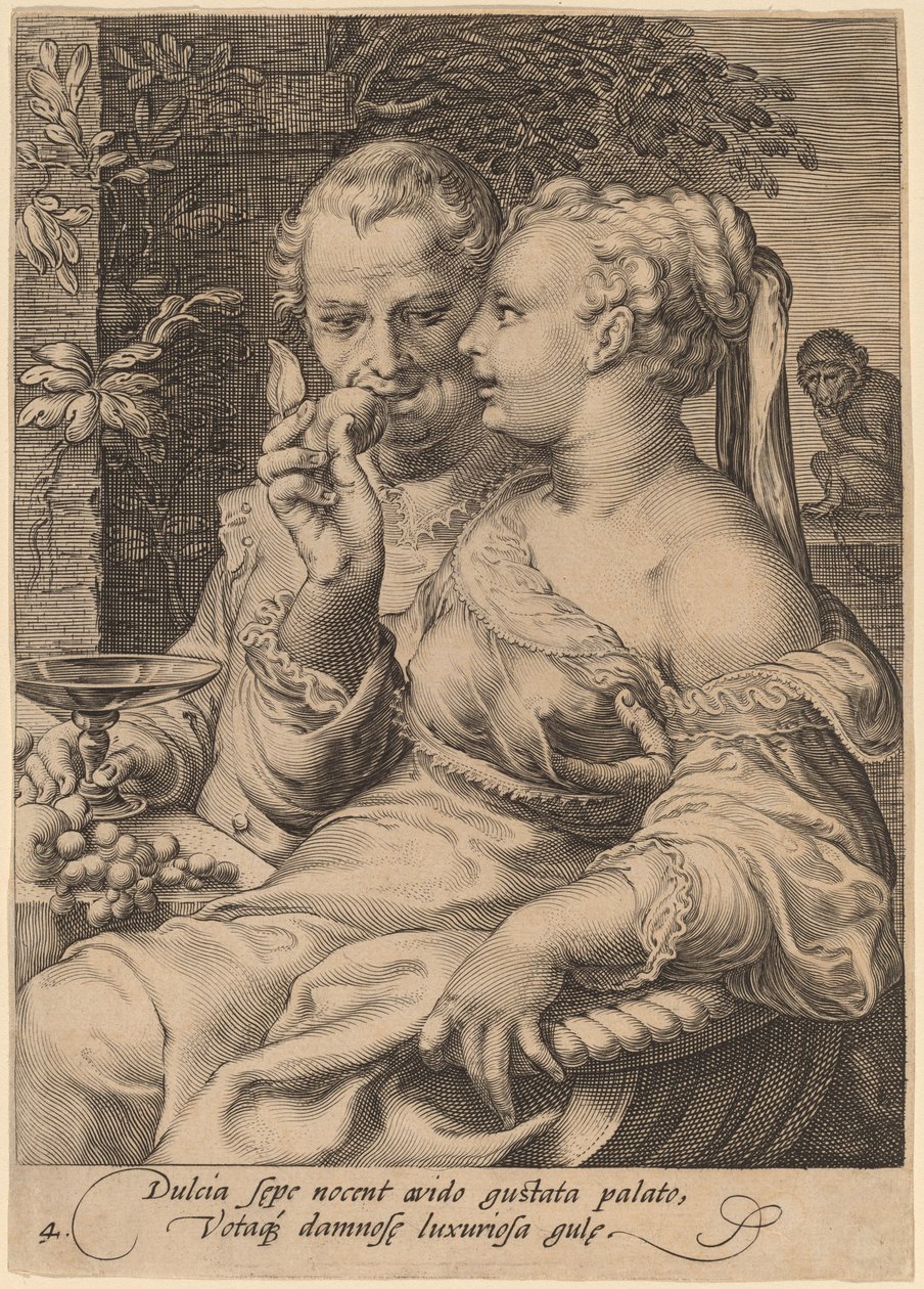 Damak zevki by Jan Pietersz Saenredam after Hendrik Goltzius