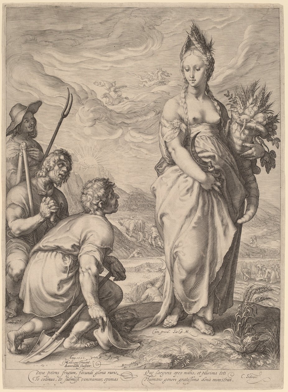 Ceres Kültü by Jan Pietersz Saenredam, after Hendrik Goltzius