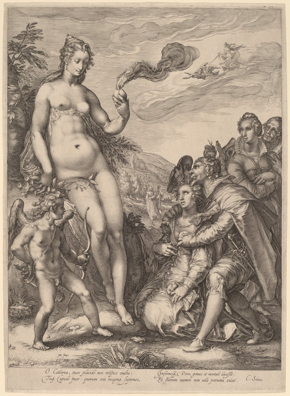Venüs Kültü by Jan Pietersz Saenredam, after Hendrik Goltzius