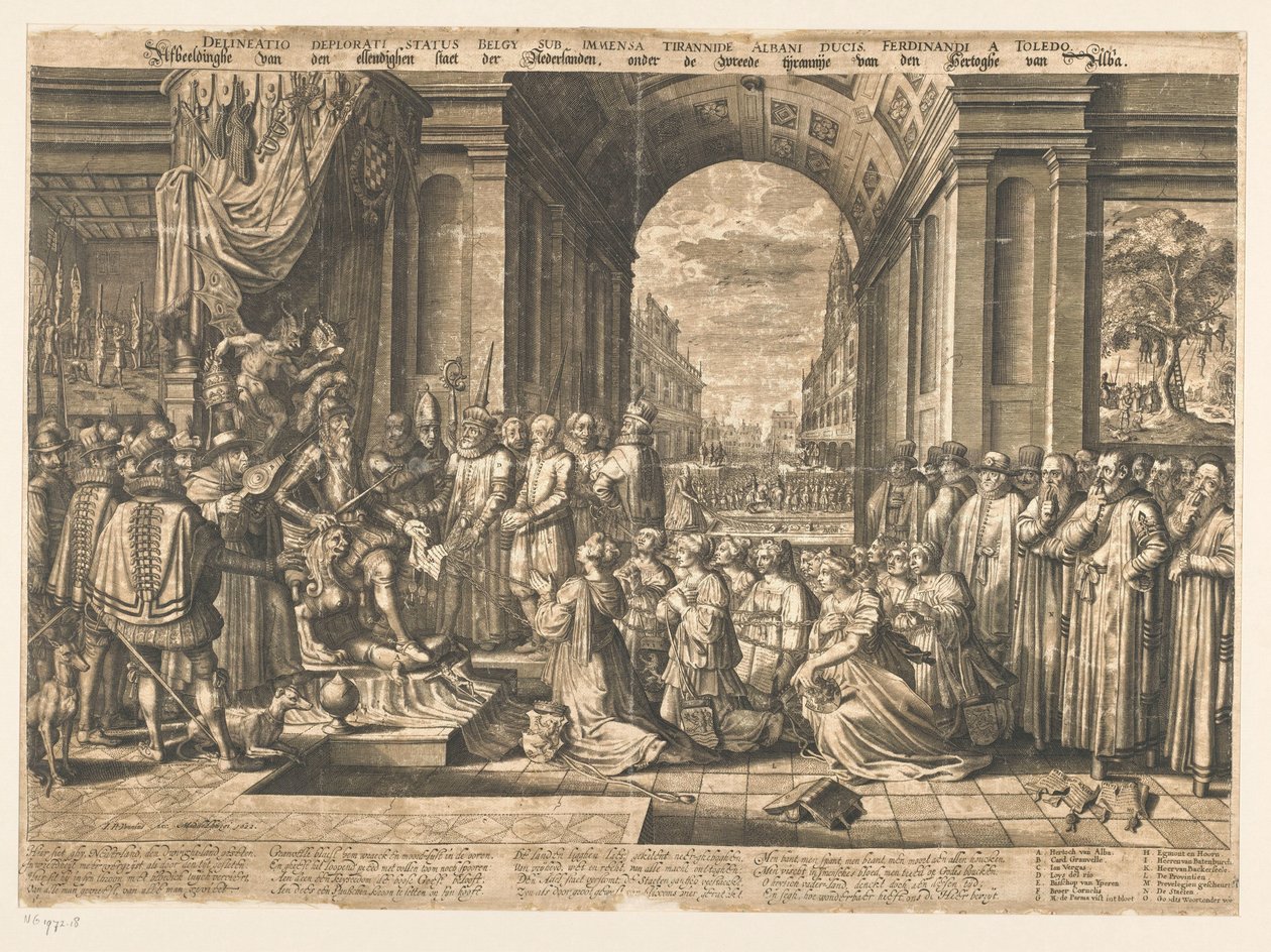 Alba Dükü'nün zalim tiranlığı altında Hollanda'nın sefil devletinin tasviri by Jan Pietersz. van de Venne