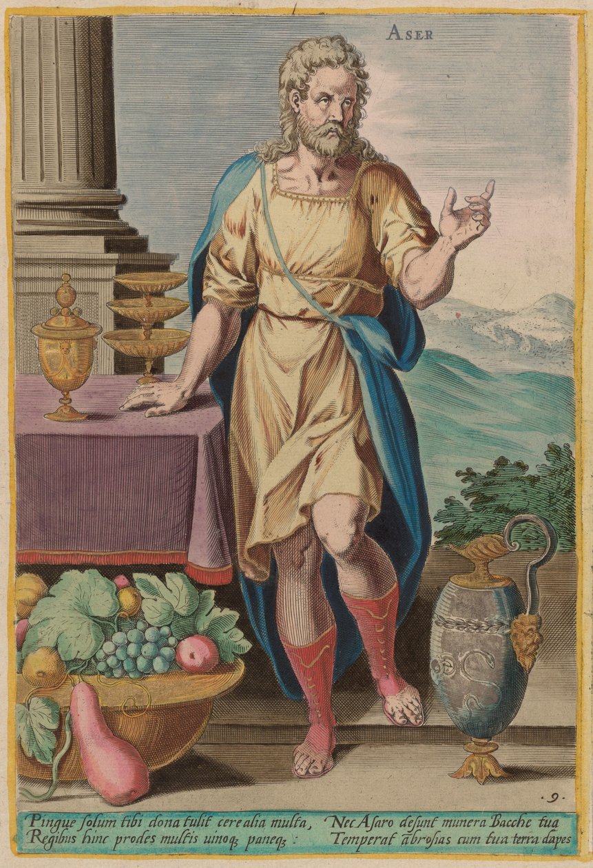 Aşer by Jan Sadeler I after Crispen van den Broecke