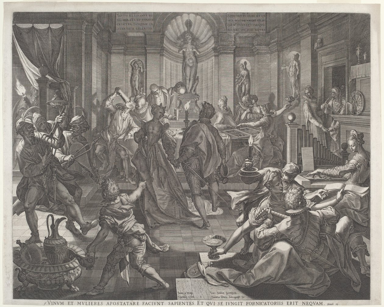 Bir Zevk Evi by Jan Sadeler I, after Joos van Winghe