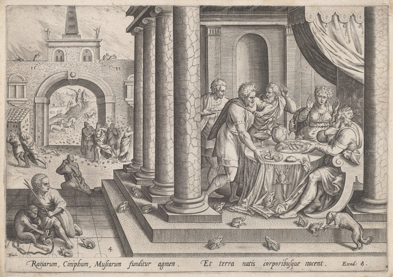 Kurbağaların Vebası by Jan Sadeler I, after Maarten van Cleef