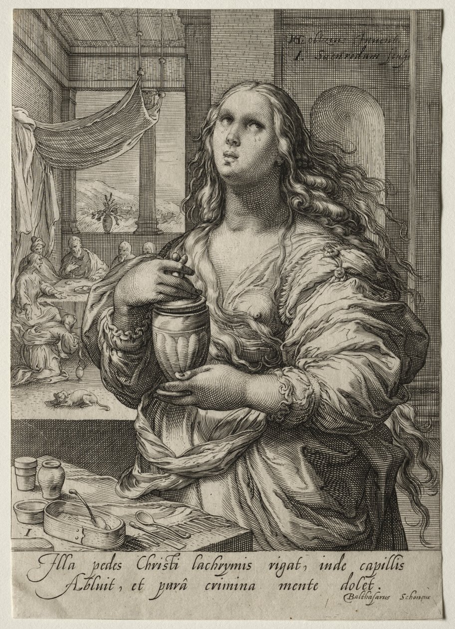 Yeni Ahit'in Kahramanları: Mary Magdalen by Jan Saenredam