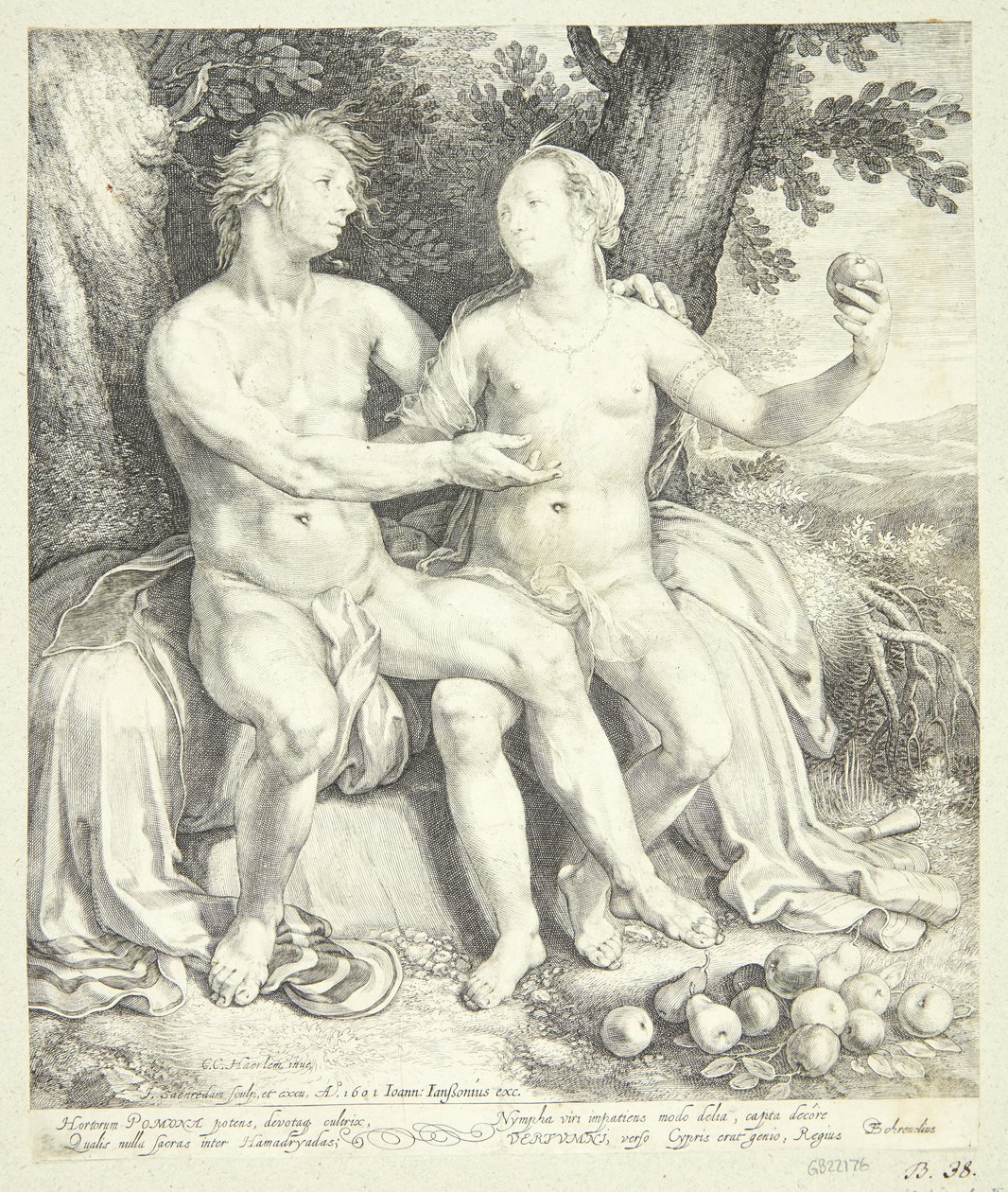 Vertumnus ve Pomona by Jan Saenredam