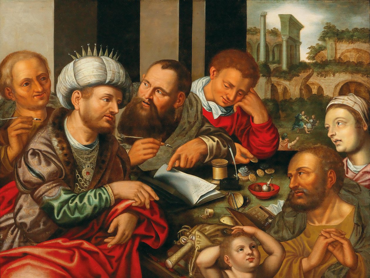 Acımasız Alacaklı benzetmesi, 16. yüzyılın ortalarında.. by Jan Sanders Hemessen van