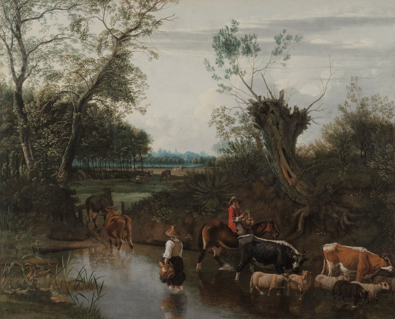 Dereyi Geçen Köylüler, c. 1670. by Jan Siberechts