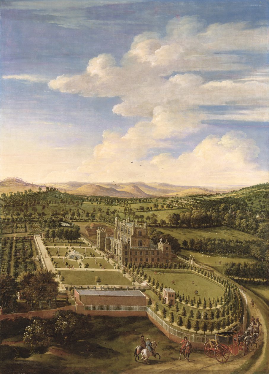 Wollaton Salonu ve Parkı, Nottingham, 1697 by Jan Siberechts