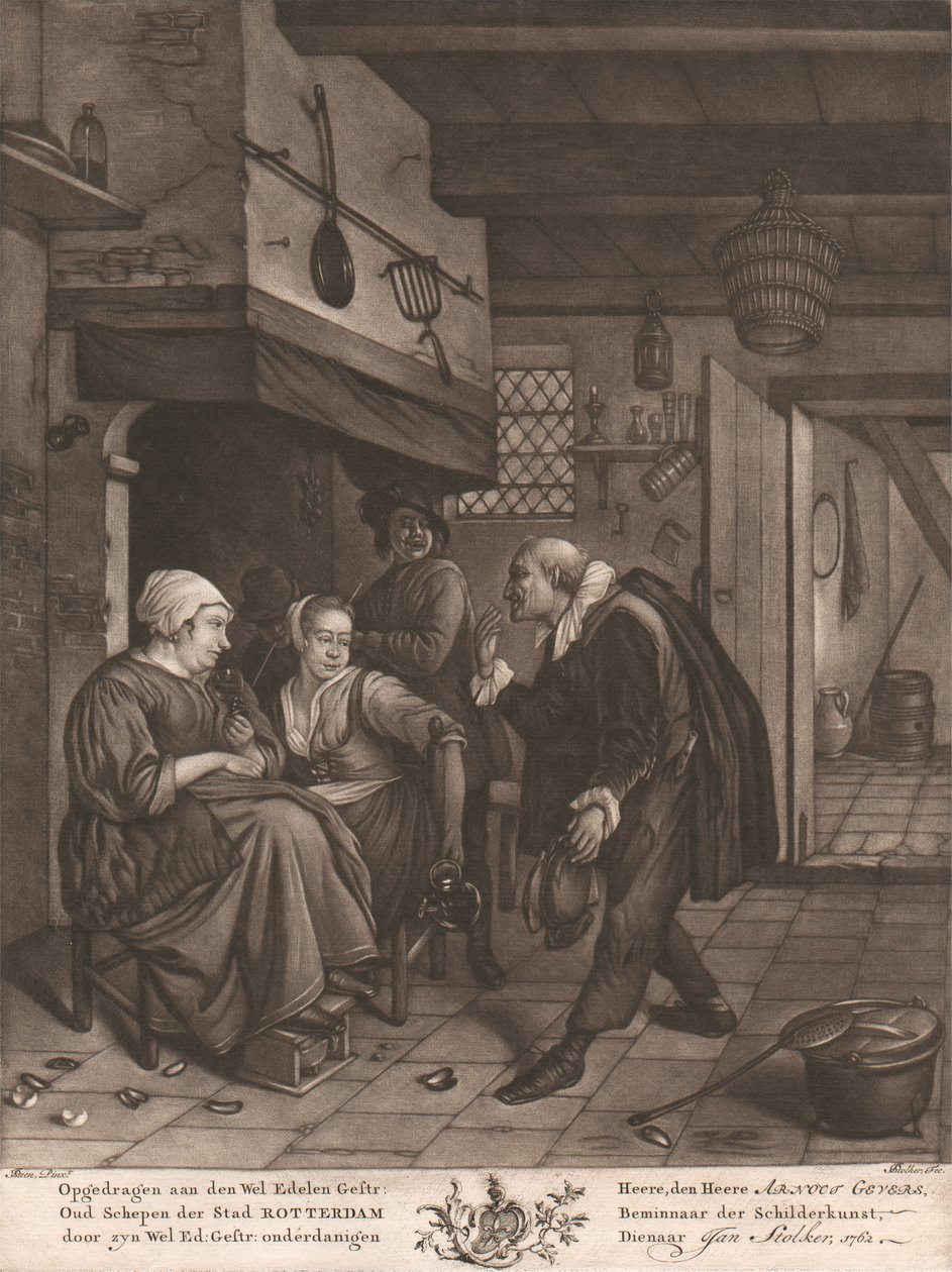 Hollandalı İç Mutfak Sahnesi by Jan Stolker