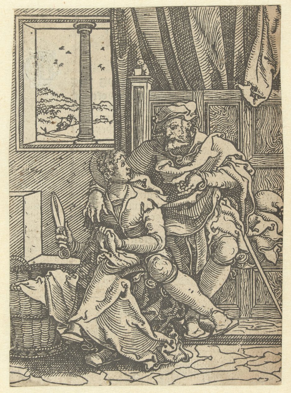 Bir iç mekanda oturan çift by Jan Swart Van Groningen