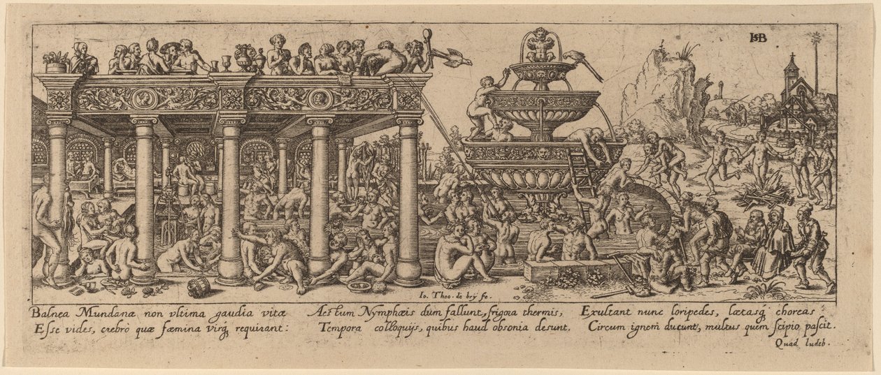 Gençlik çeşmesi by Jan Theodor de Bry after Barthel Beham