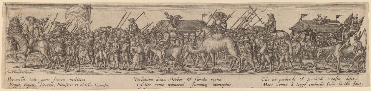 Ordu Treni ve Ölüm by Jan Theodor de Bry after Erhard Schön