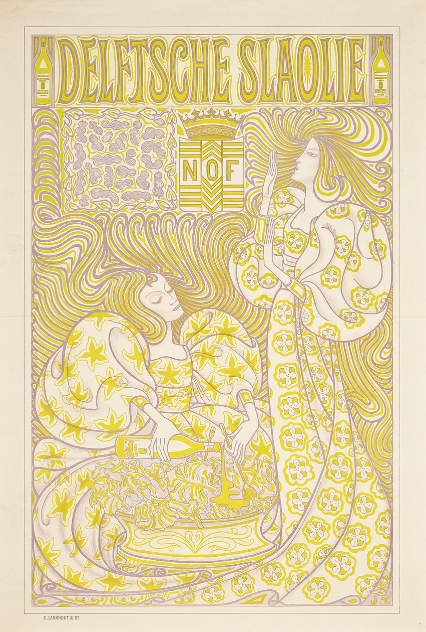 Delft Salata Yağı için bir reklam afişi, 1894 by Jan Toorop