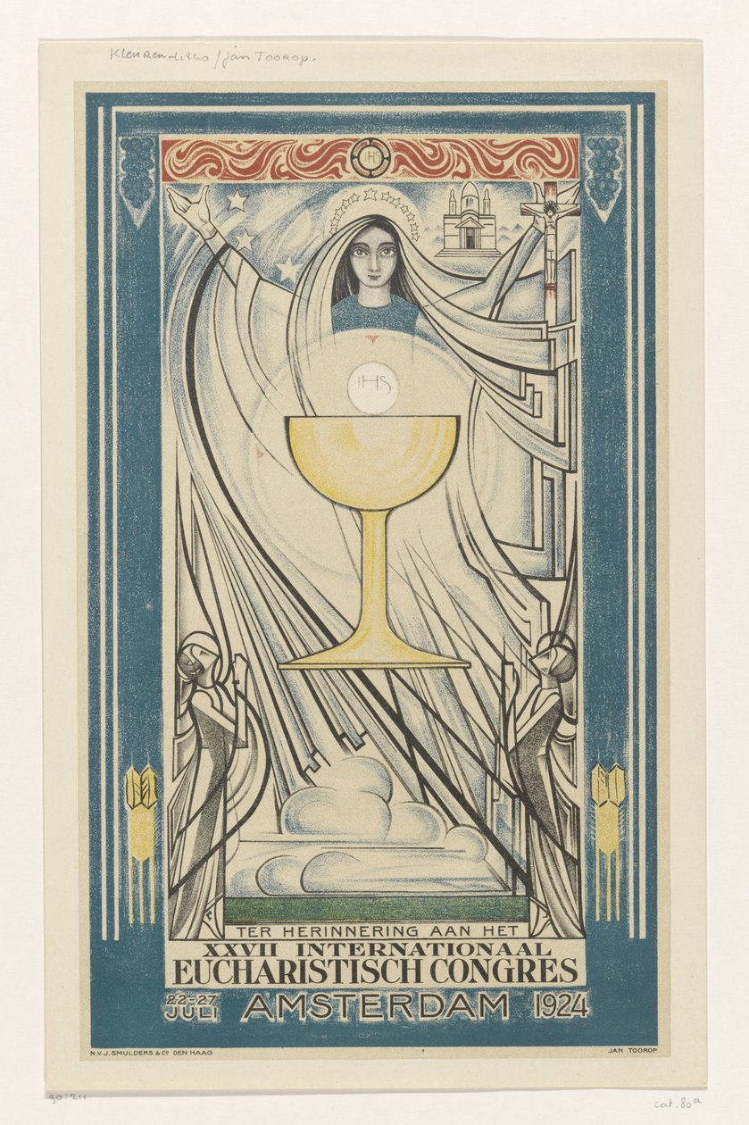 Uluslararası Efkaristiya Kongresi afişi, 1924 (seri başlığı) by Jan Toorop