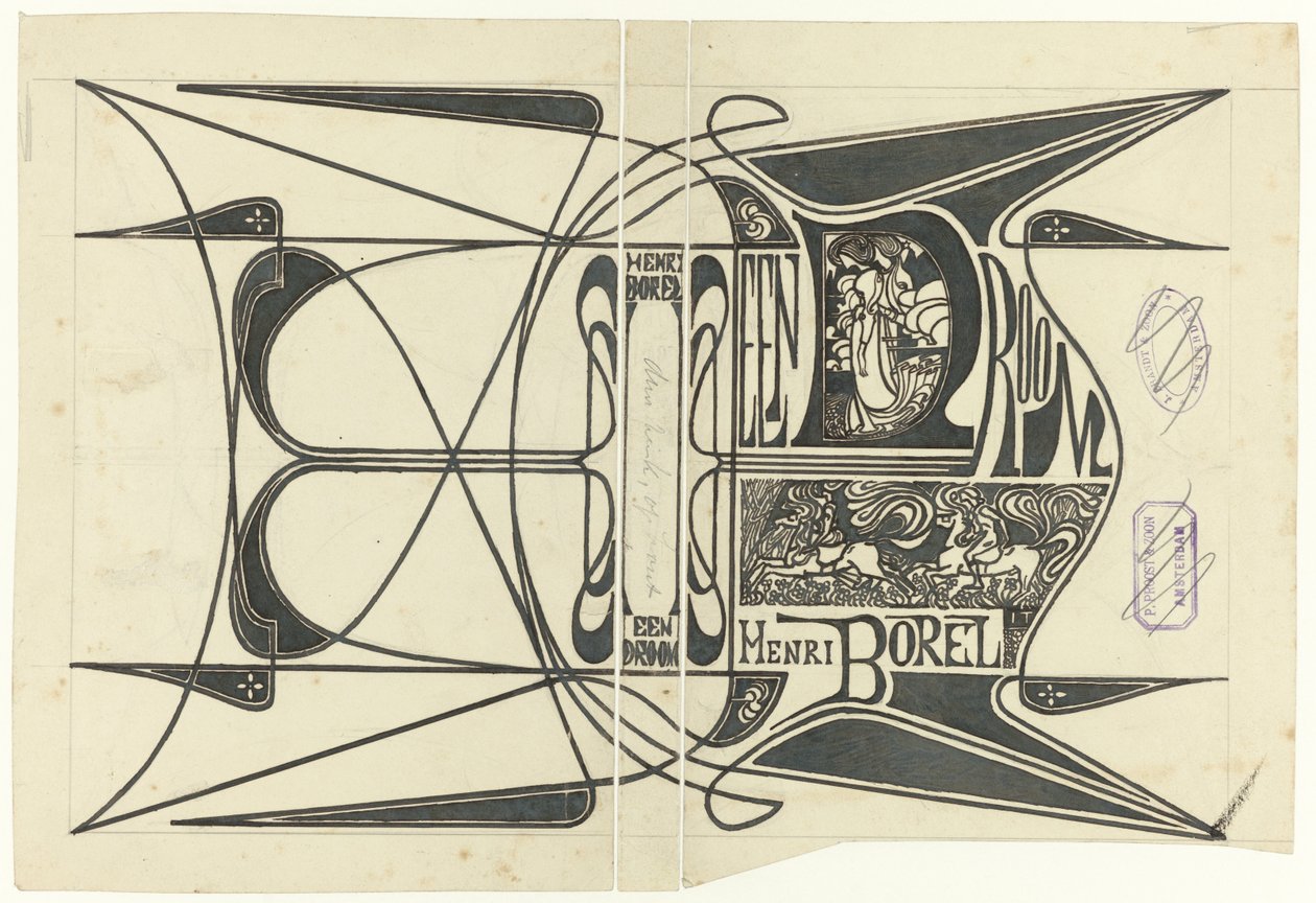 Bant tasarımı: Henri Borel, Bir rüya, 1899 by Jan Toorop